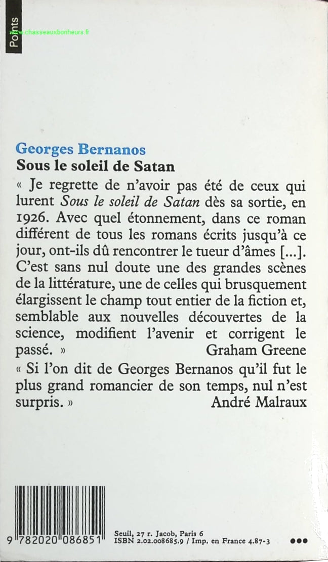 Sous le soleil de Satan - Georges Bernanos - livre