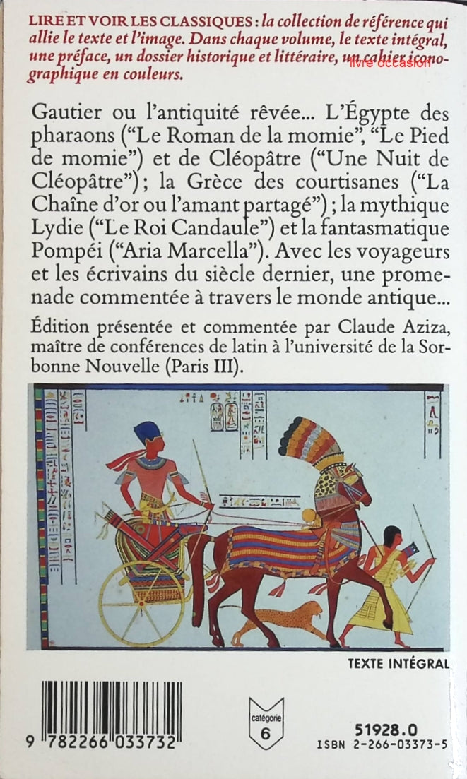 Le roman de la momie - Et autres récits antiques - Théophile Gautier - Livre
