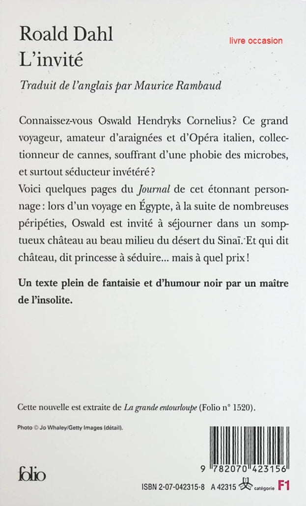 L'Invité - Roald Dahl - Livre