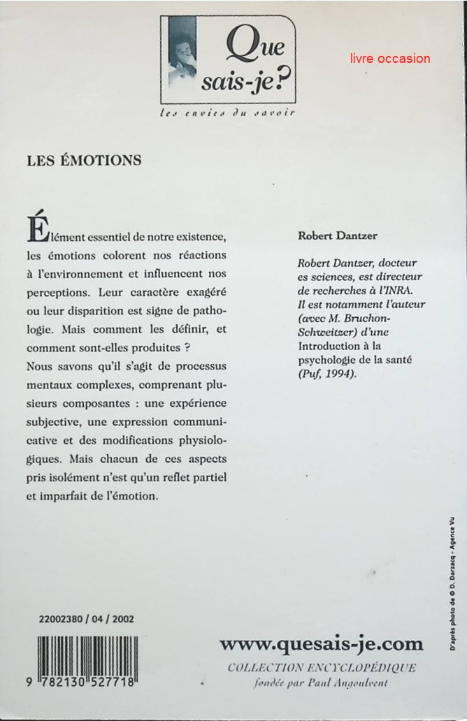 Les émotions - Robert Dantzer - livre