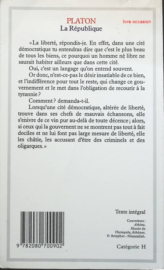 La République - Platon - livre