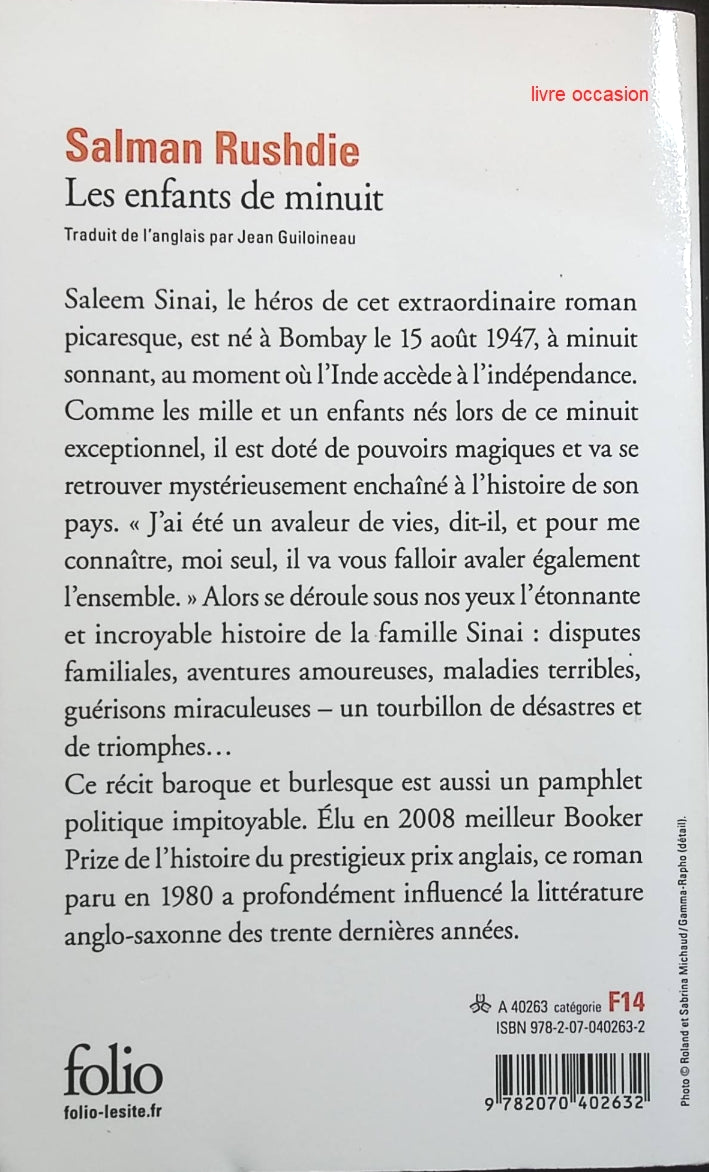 Les Enfants de minuit - Salman Rushdie - livre