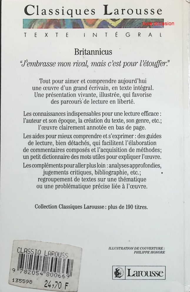 Britannicus - Jean Racine - livre