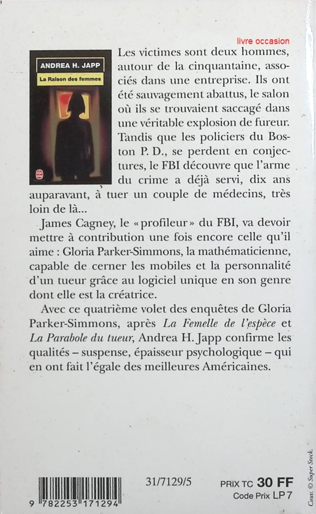 La Raison des femmes - Andrea H. Japp - livre