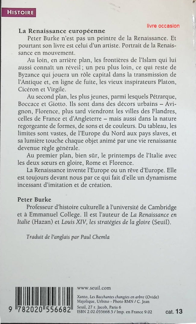 La Renaissance européenne - Peter Burke - livre