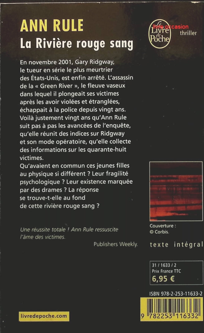 La Rivière rouge sang - Ann Rule - livre