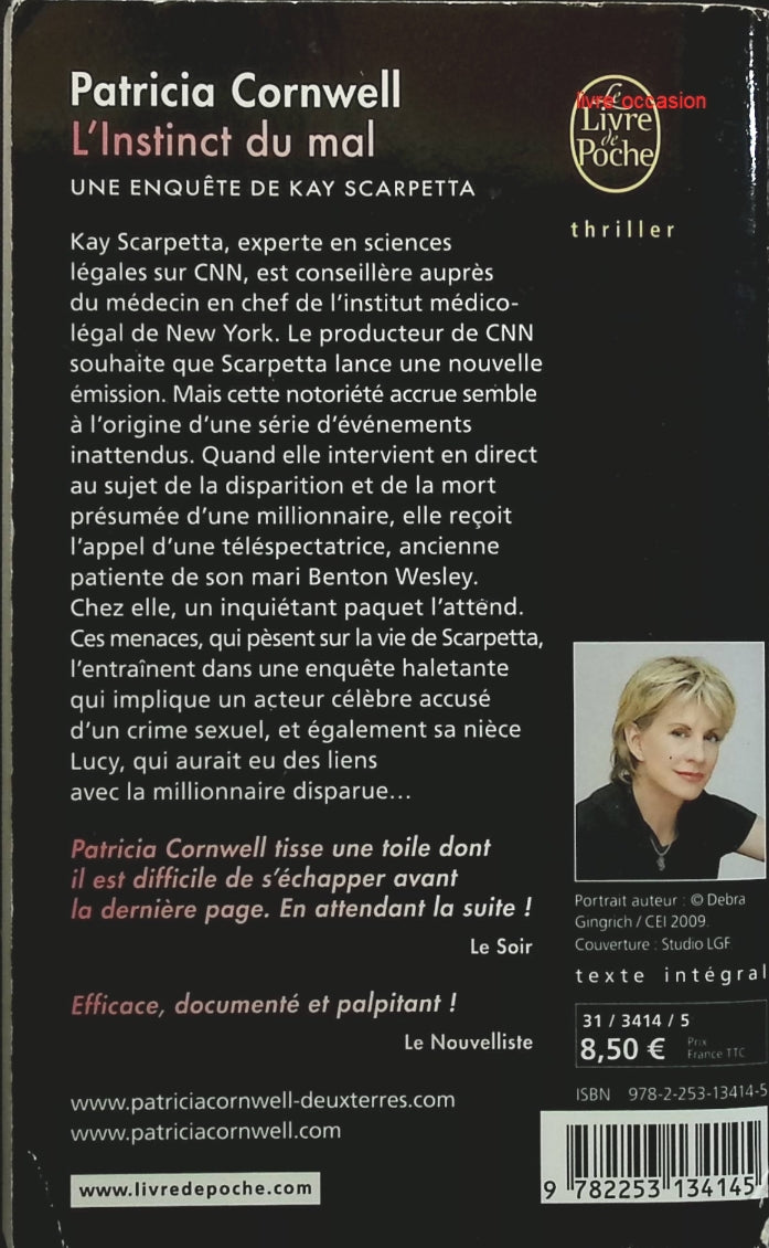 Enquête de Kay Scarpetta : L'instinct du mal - Patricia Cornwell - livre