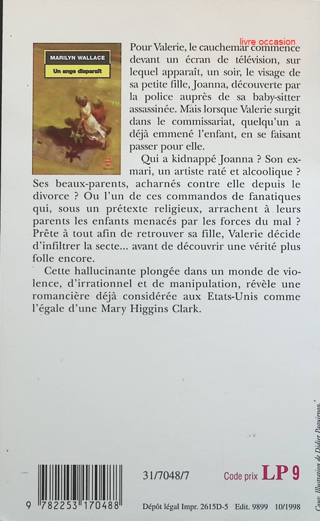 Un ange disparaît - Marilyn Wallace - livre