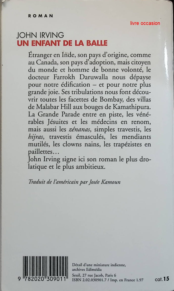 Un enfant de la balle - John Irving - livre