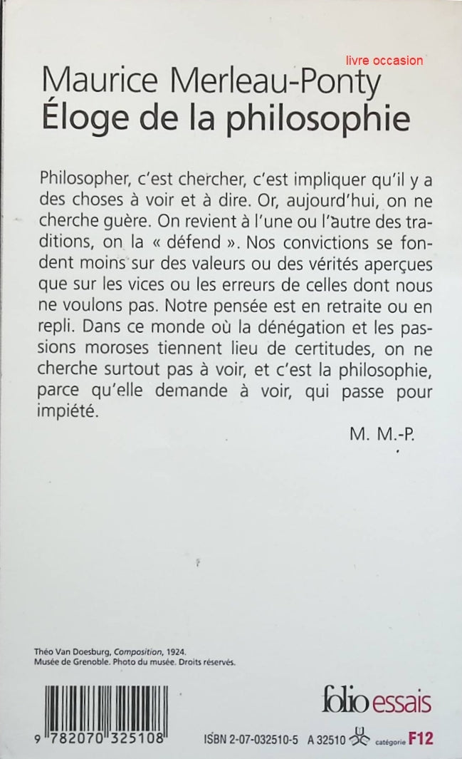 Éloge de la philosophie et autres essais - Maurice Merleau-Ponty - livre