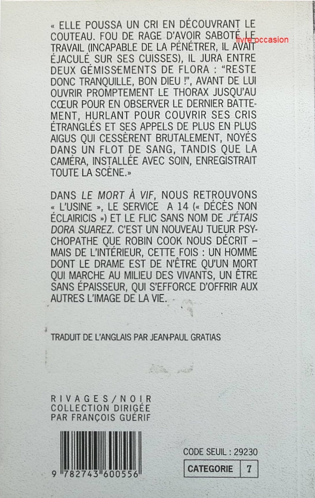 Le mort à vif - Robin Cook - livre