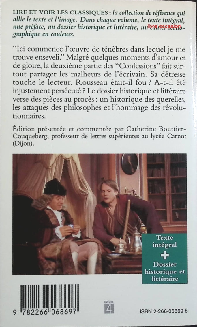 Les Confessions, tome 2 : Livres VII à XII - Jean-Jacques Rousseau - livre