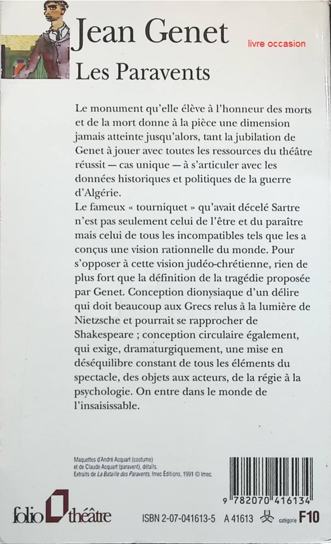 Les Paravents - Jean Genet - livre