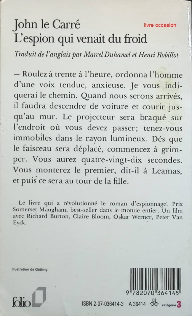L'espion qui venait du froid - John Le Carré - livre