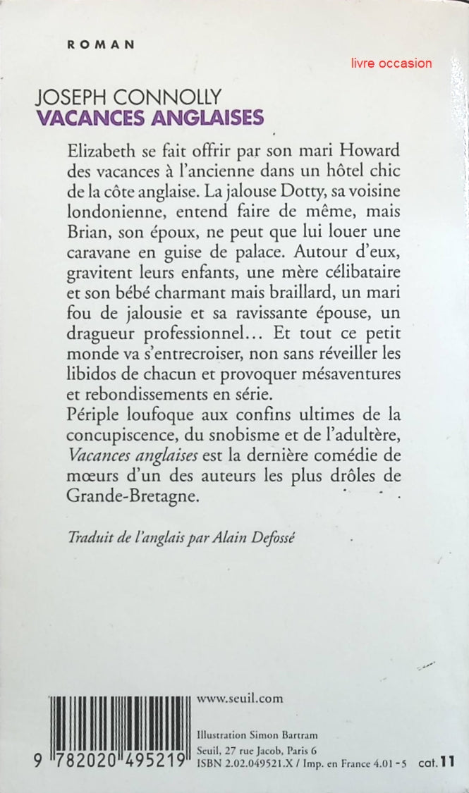 Vacances anglaises - Joseph Connolly - livre