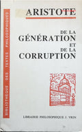 De la génération et de la corruption - Aristote - livre