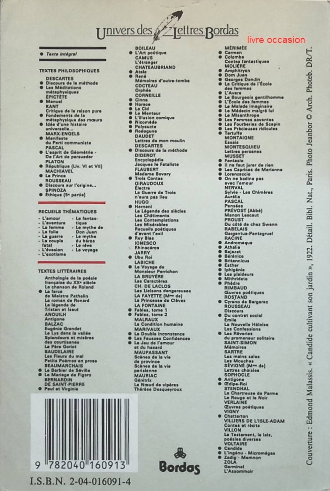 Candide - Voltaire - livre