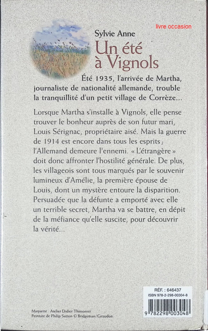 Un été à Vignols - Sylvie Anne - Livre