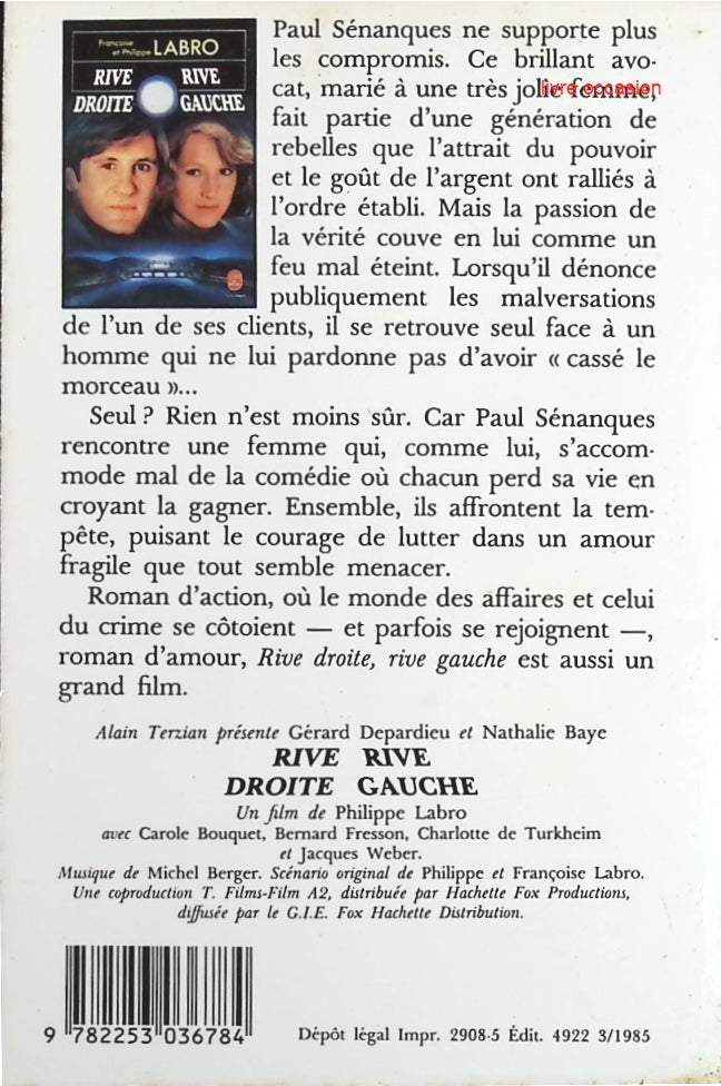 Rive droite, rive gauche - Françoise Labro - Livre