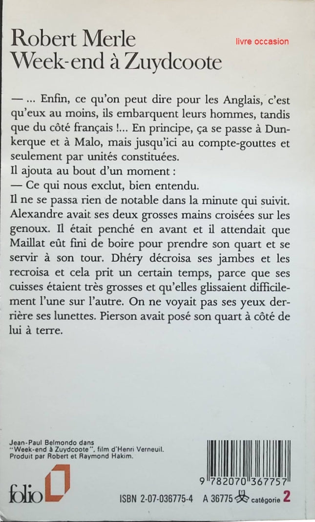 Week-end à Zuydcoote - Robert Merle - livre