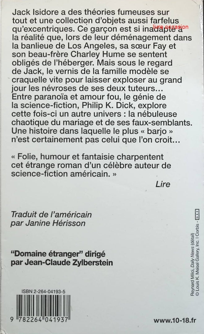 Confessions d'un barjo - Philip K. Dick - livre