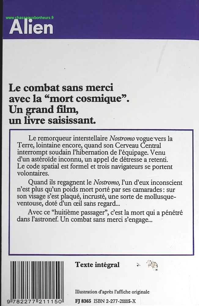 Alien : Le huitième passager - Alan Dean Foster - livre
