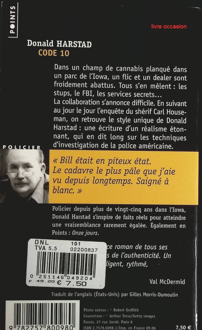 Code 10 - Donald Harstad - Livre
