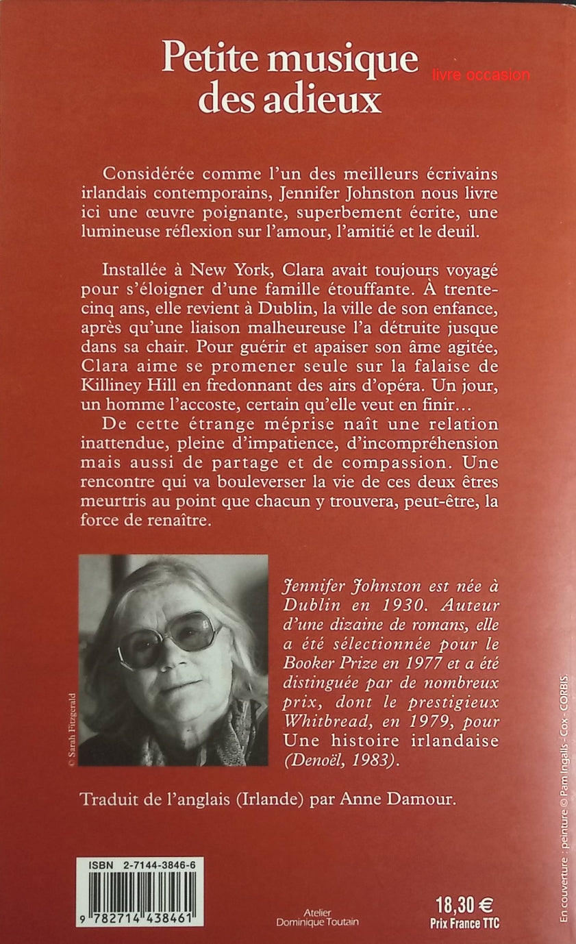 Petite musique des adieux - Jennifer Johnston - Livre
