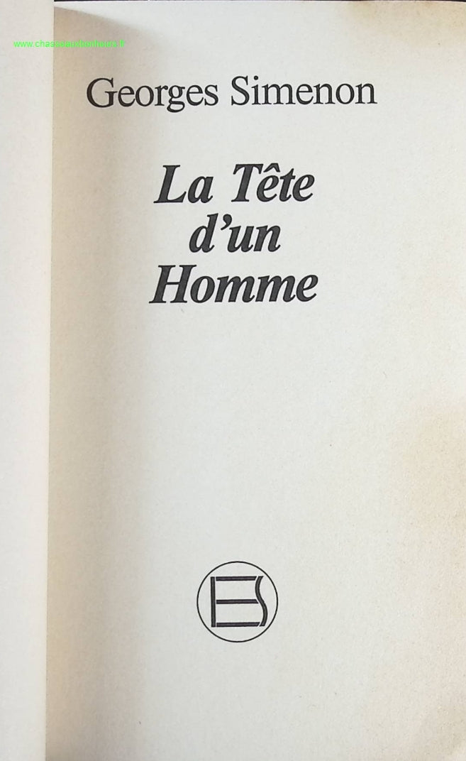 La tête d'un homme - Georges Simenon - livre