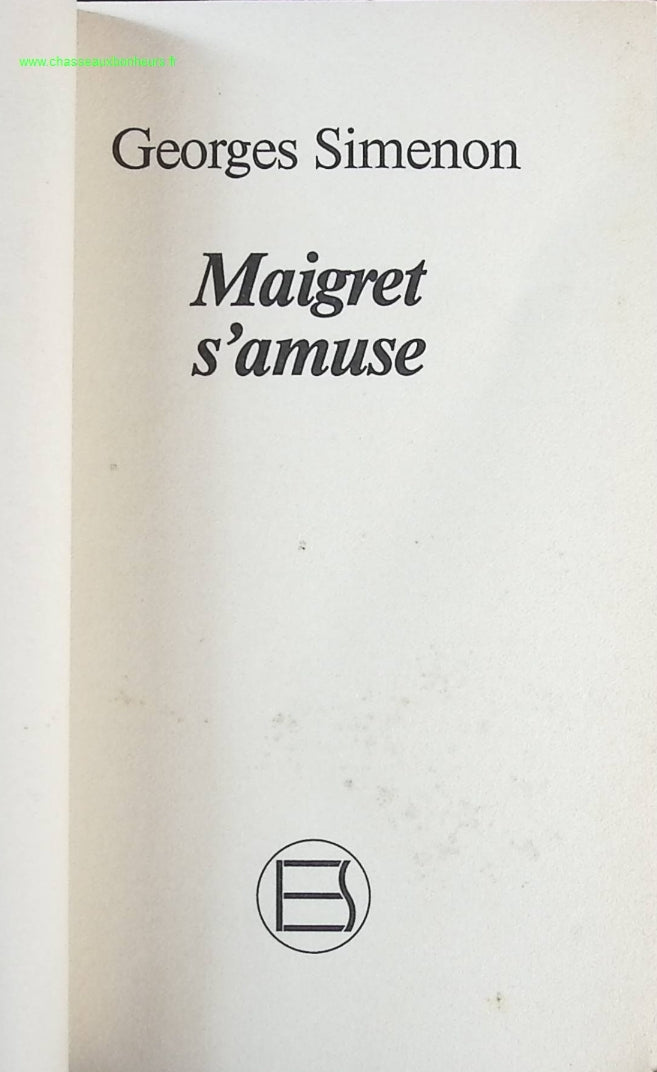 Maigret s'amuse - Georges Simenon - livre