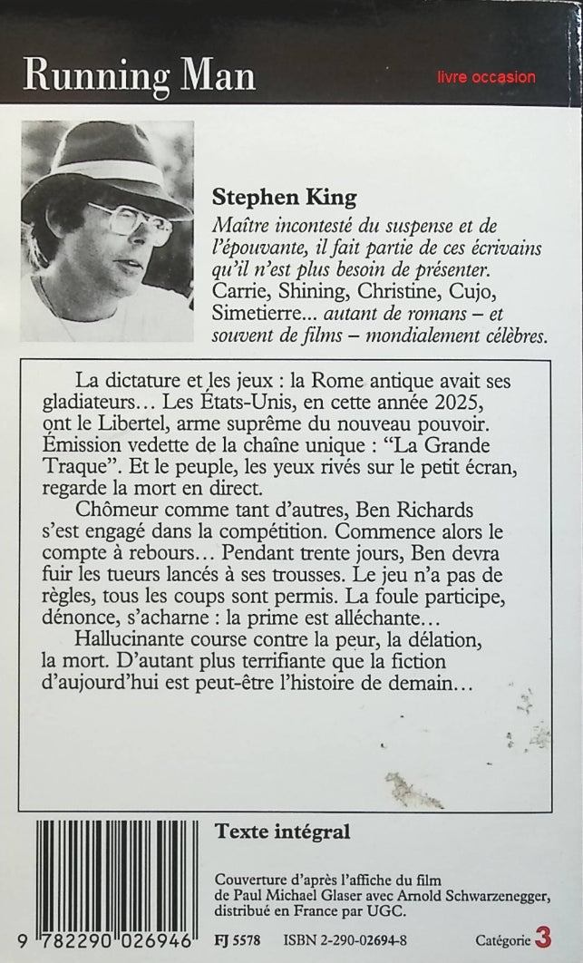 Running man - Stephen King - livre