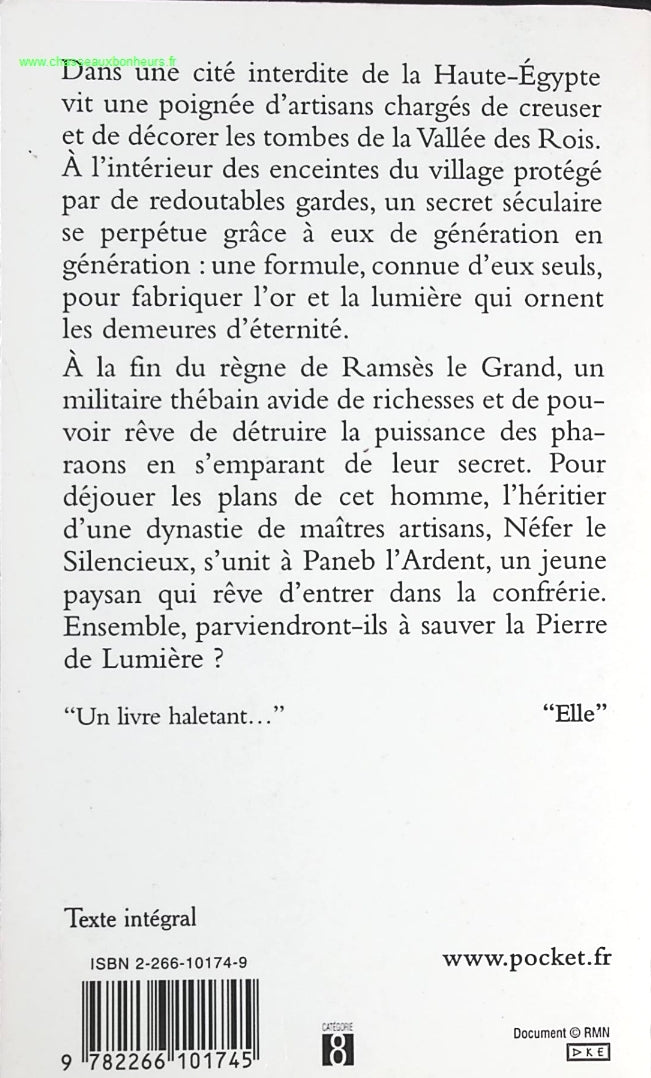 La Pierre de lumière, tome 1 - Nefer le silencieux - Christian Jacq - livre