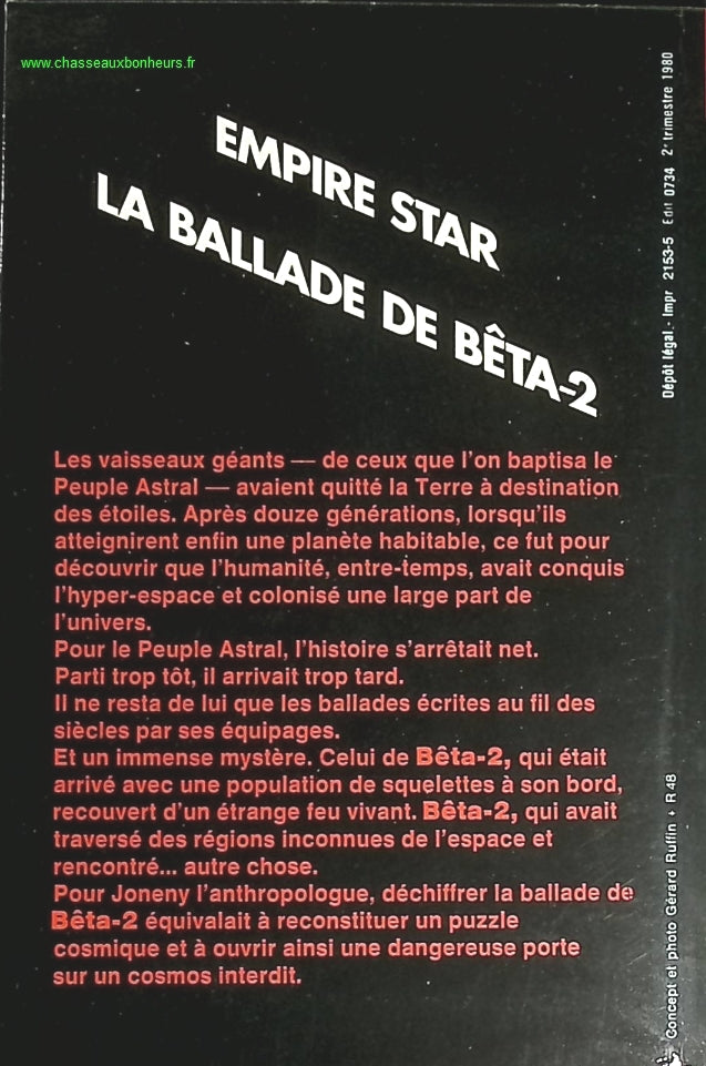 La Ballade de Bêta tome 2 - Empire Star - Samuel R. Delany - livre