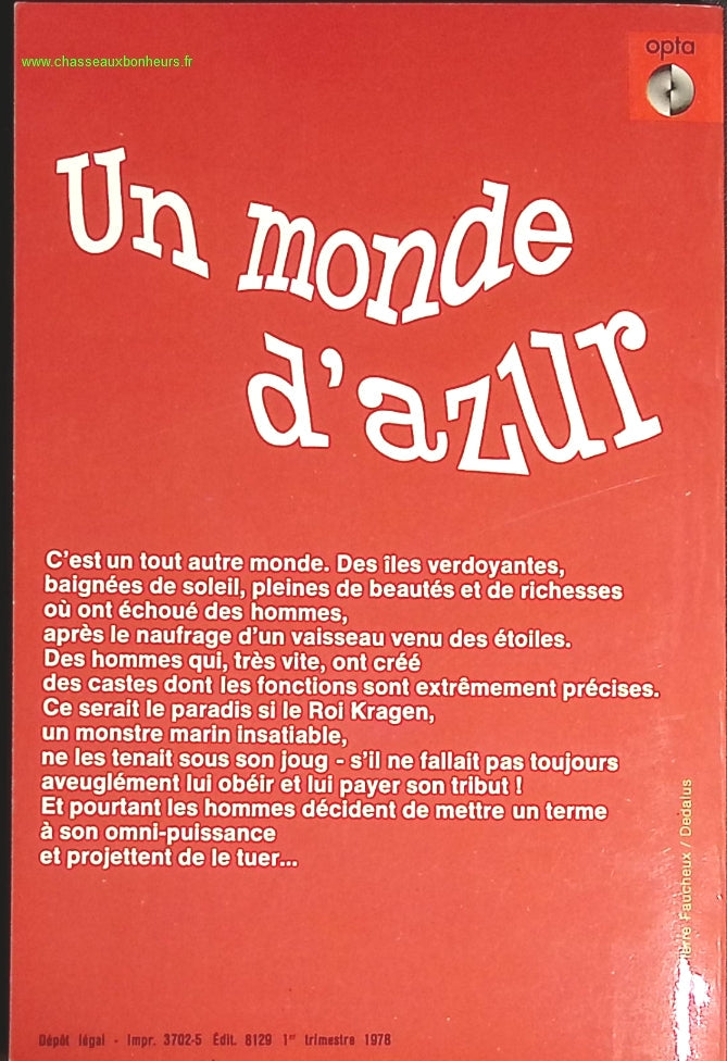 Un monde d'azur - Jack Vance - livre
