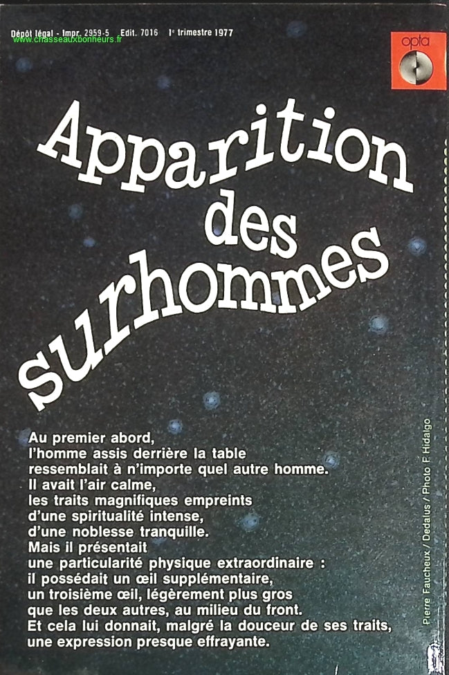Apparition des surhommes - B. R. Bruss - livre