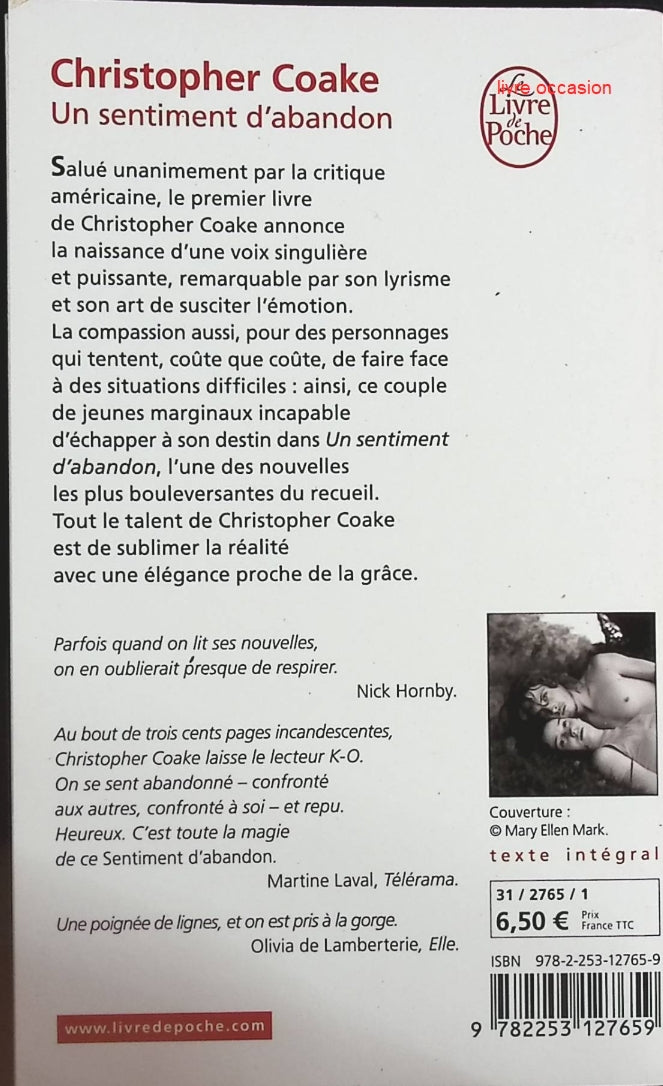 Un sentiment d'abandon - Christopher Coake - Livre