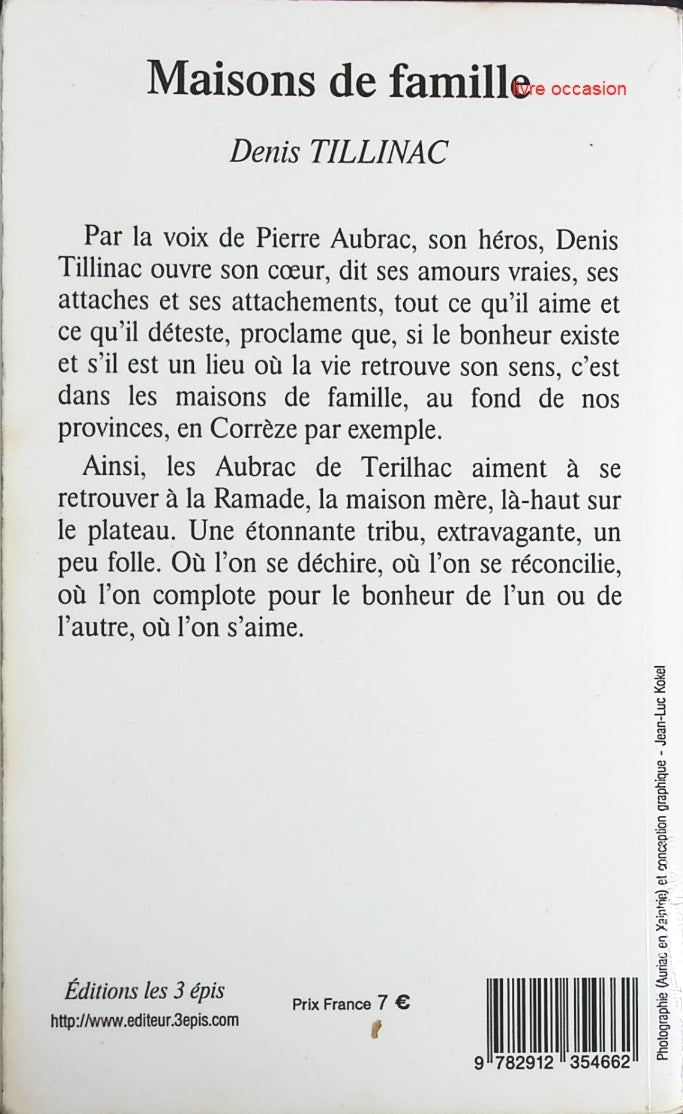 Maisons de Famille - Denis Tillinac - Livre