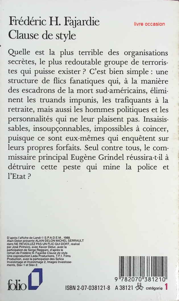 Clause de style - Frédéric H. Fajardie - Livre
