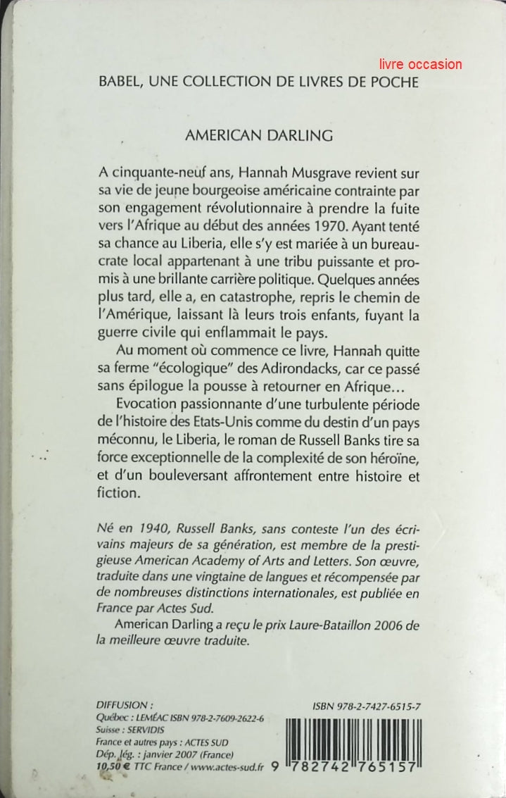 American Darling - Russell Banks - Livre