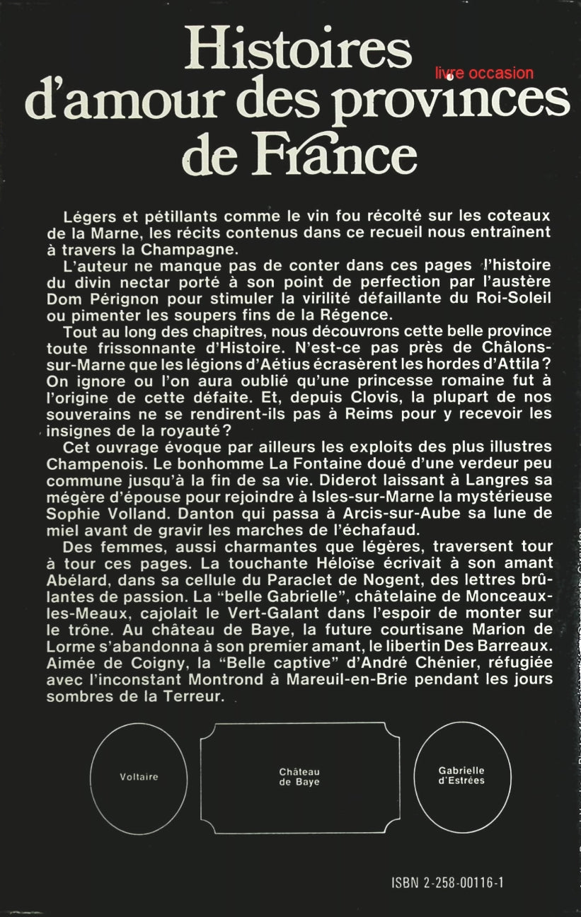 Histoires d'amour des provinces de France La Champagne - Serge Douay - Livre