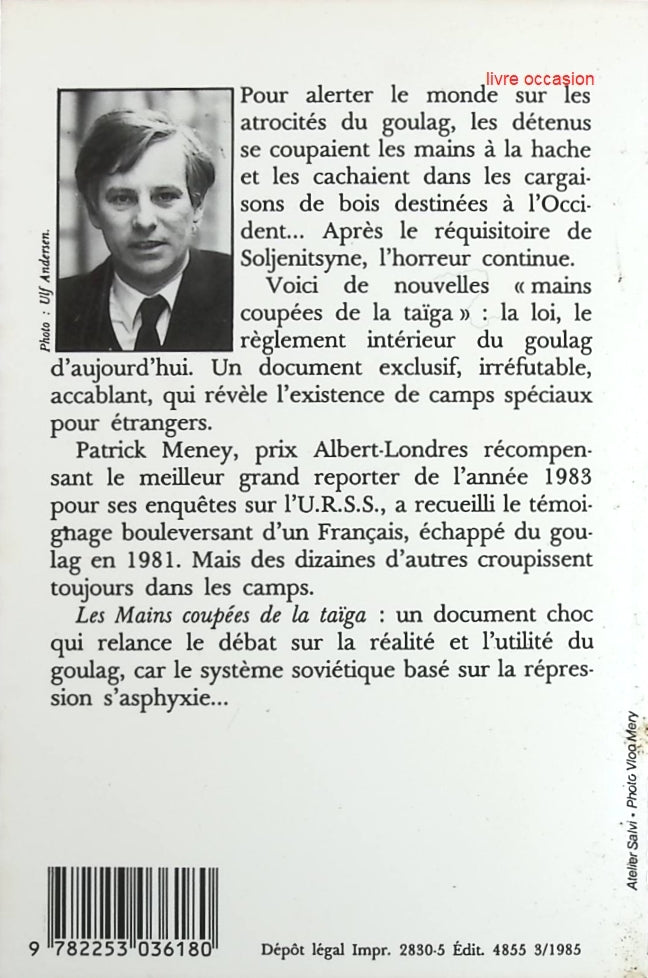 Les mains coupées de la Taïga - Patrick Meney - Livre