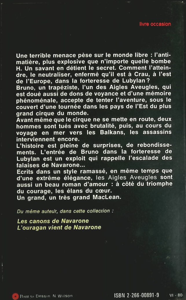 Les aigles aveugles - Alistair Maclean - Livre
