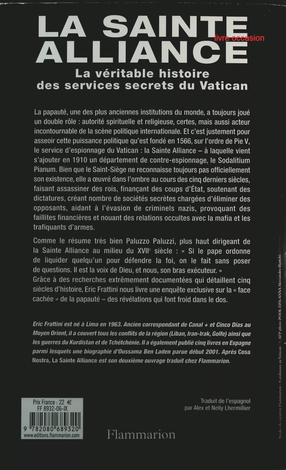 La sainte alliance : Histoire des services secrets du Vatican - Eric Frattini - Livre