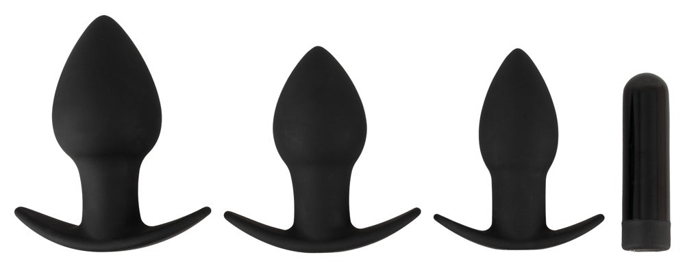 Lot de 3 plugs vibrants Silibutt Noirs