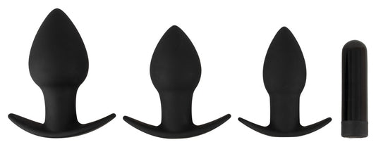 Lot de 3 plugs vibrants Silibutt Noirs