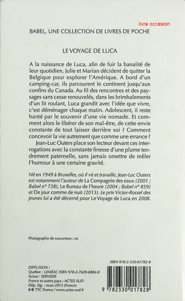 Le Voyage de Luca - Jean-Luc Outers - Livre