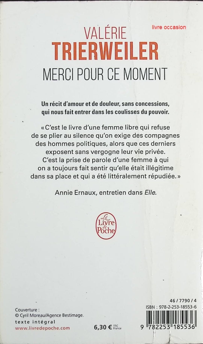 Merci pour ce moment - Valérie Trierweiler - Livre