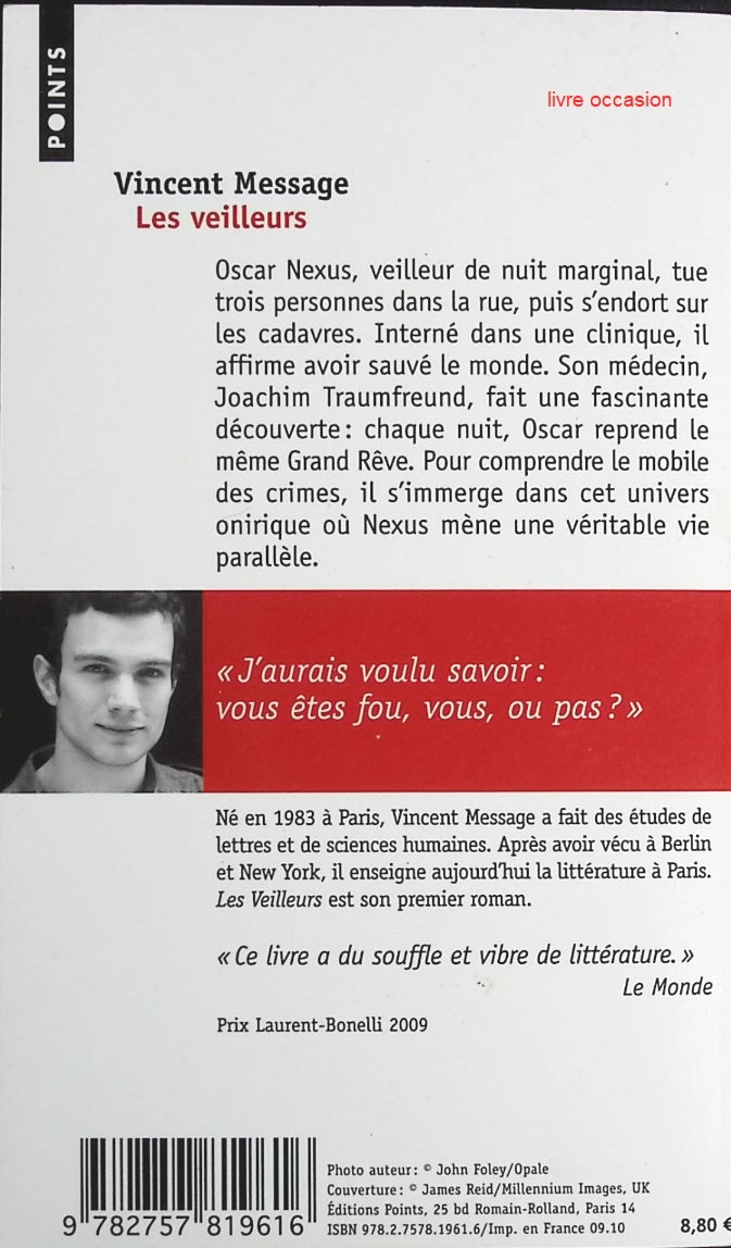 Les Veilleurs - Vincent Message - Livre