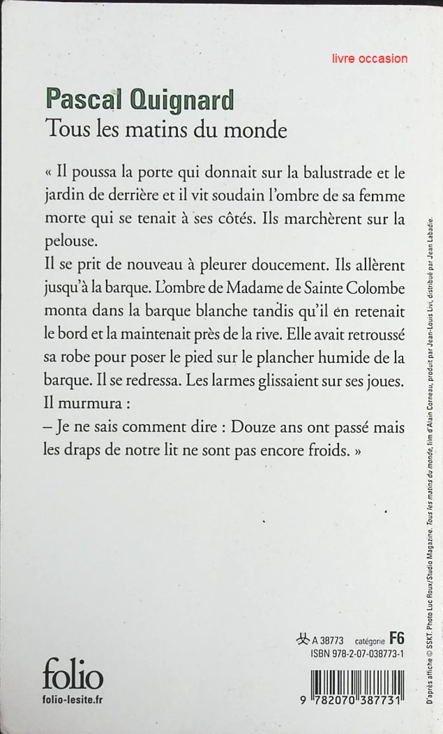 Tous les matins du monde - Pascal Quignard - Livre