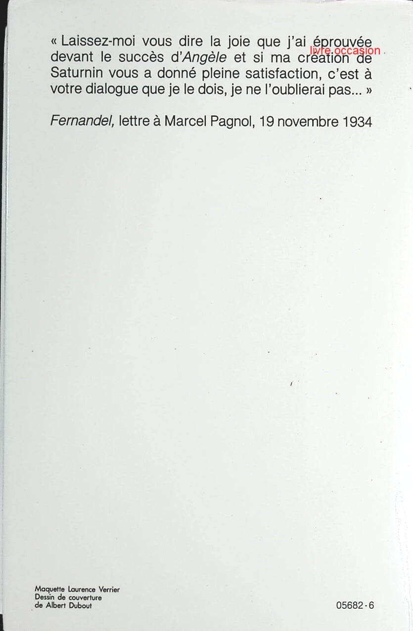 Angèle - Pirouettes - Marcel Pagnol - Livre